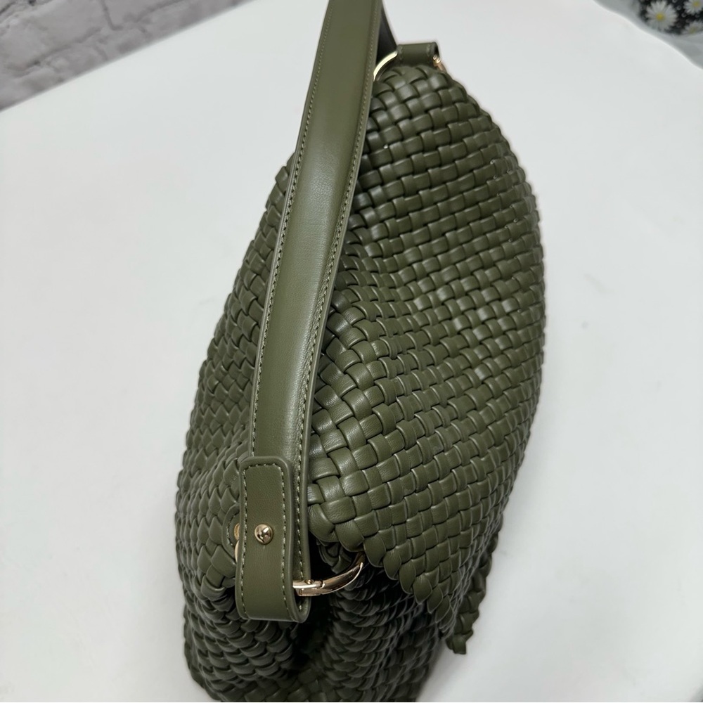 Anthropologie Melie Bianco Natalia Medium Vegan Leather Bag in Olive - Picture 4 of 12